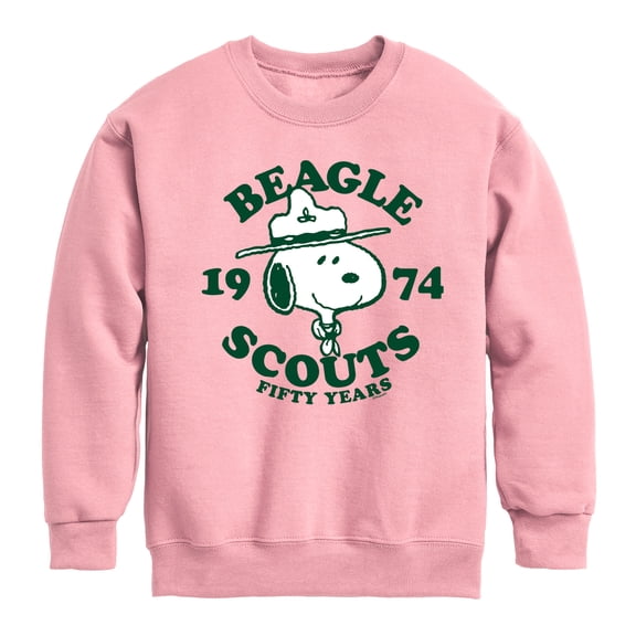 Peanuts - Beagle Scout 50 Years - Toddler & Youth Crewneck Fleece Sweatshirt