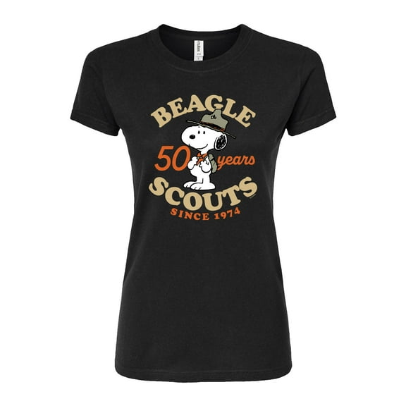 Peanuts - Beagle Scout 50 Yr Badge - Juniors Fitted Graphic T-Shirt