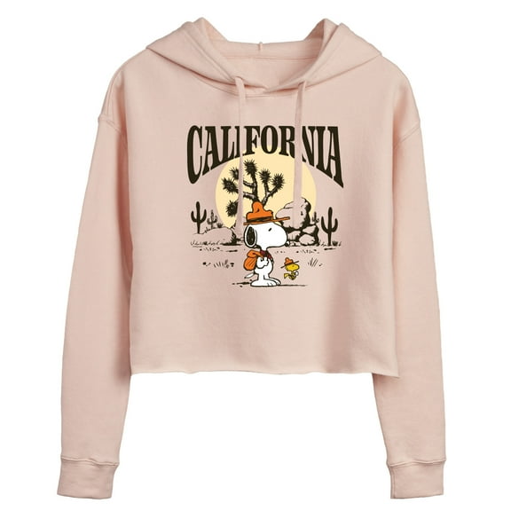 Peanuts - Beagle Scout California - Juniors Cropped Pullover Hoodie