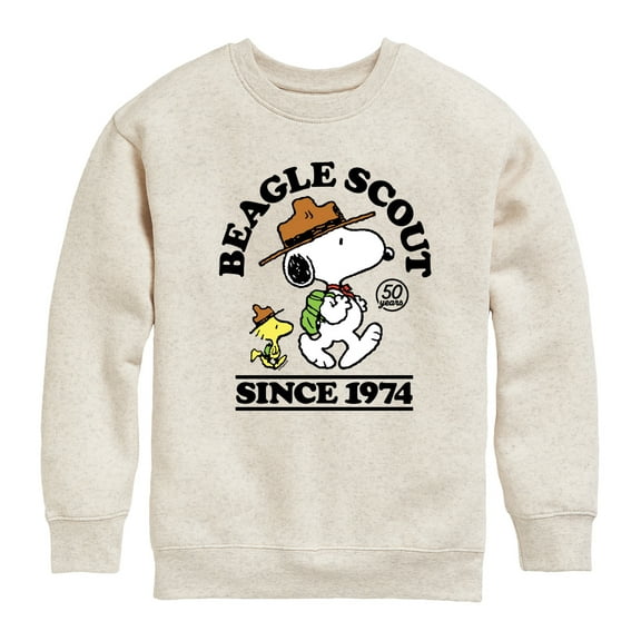 Peanuts - Beagle Scout Since 1974 - Toddler & Youth Crewneck Fleece Sweatshirt