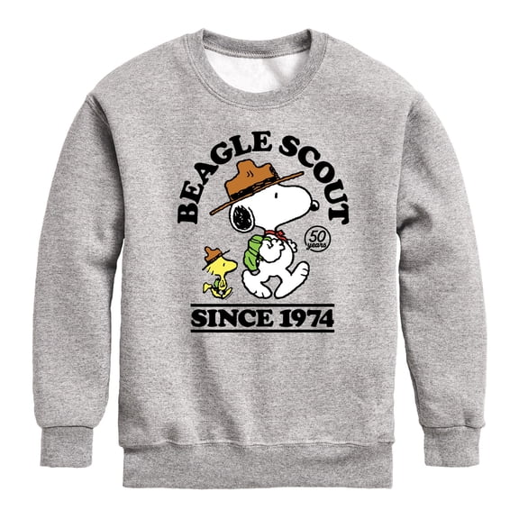 Peanuts - Beagle Scout Since 1974 - Toddler & Youth Crewneck Fleece Sweatshirt