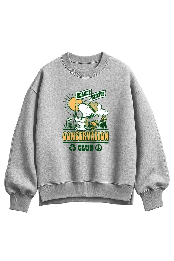- Beagle Scouts Conservation Club - Ladies Oversized Fleece Crew Sweatshirt