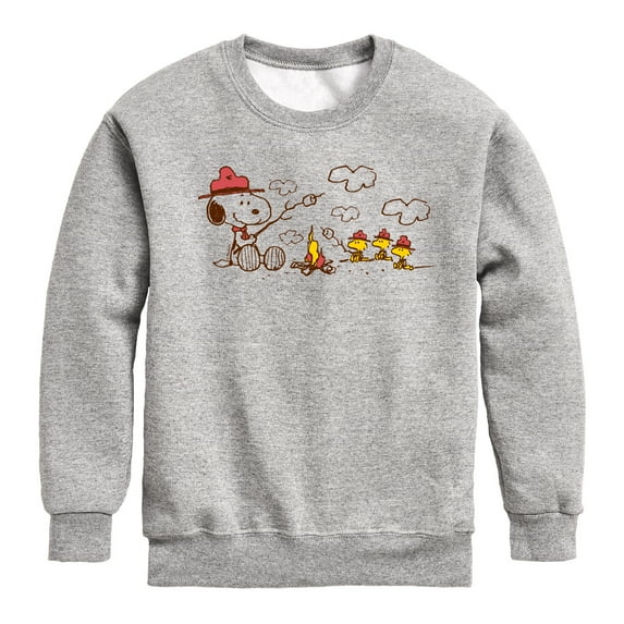 Peanuts - Beagle Scouts Fire - Toddler & Youth Crewneck Fleece Sweatshirt