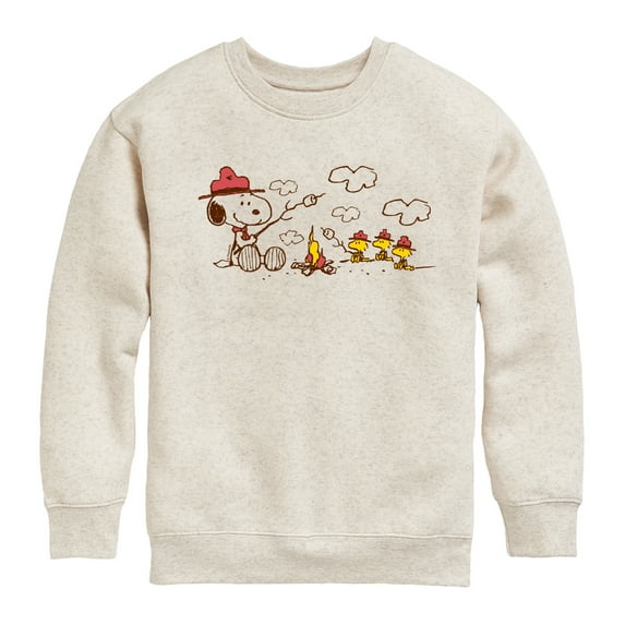 Peanuts - Beagle Scouts Fire - Toddler & Youth Crewneck Fleece Sweatshirt