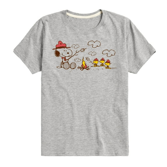 Peanuts - Beagle Scouts Fire - Toddler & Youth Short Sleeve Graphic T-Shirt