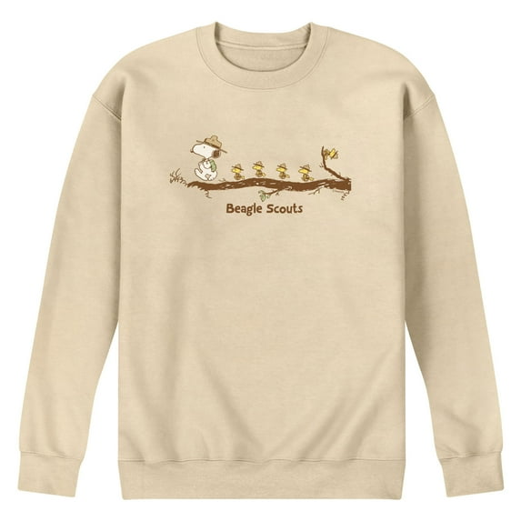 Peanuts - Beagle Scouts - Men's Long Sleeve Crew Fleece Sweatshirt