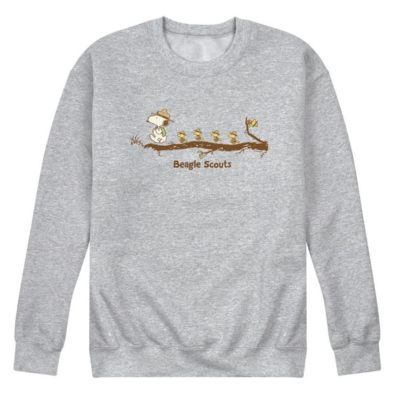Peanuts - Beagle Scouts - Men's Long Sleeve Crew Fleece Sweatshirt