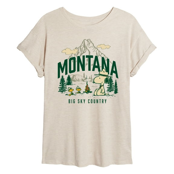 Peanuts - Beagle Scouts Montana - Women's Oversized T-Shirt