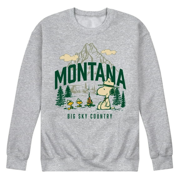 Peanuts - Beagle Scouts Montana - Men's Crew Neck Fleece Pullover