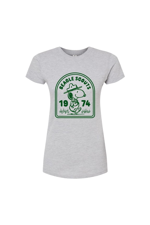 - Beagle Scouts One Color Badge - Juniors Fitted Graphic T-Shirt