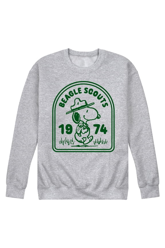 - Beagle Scouts One Color Badge - Men's Crew Neck Fleece Pullover