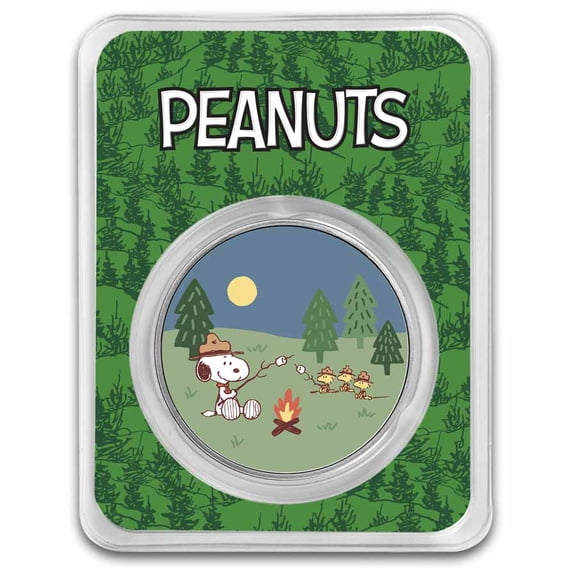 Peanuts Beagle Scouts Overnight Camp 1 oz Colorized Silver