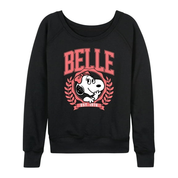 Peanuts - Belle Collegiate - Women's French Terry Pullover Sweatshirt