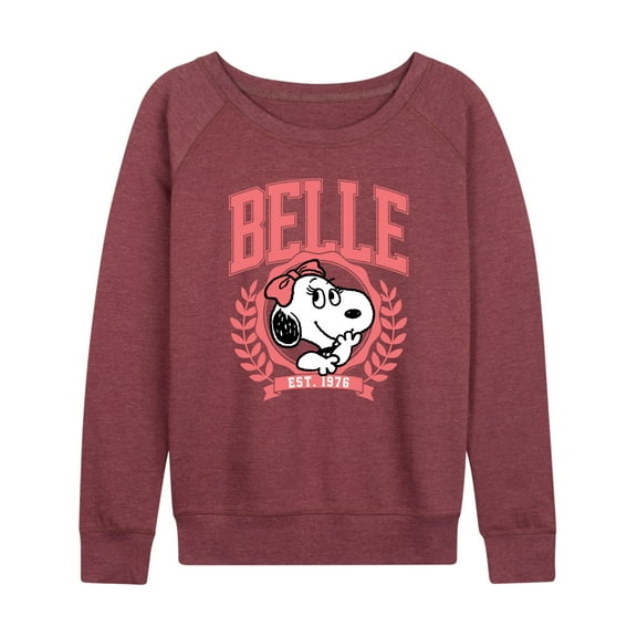 Peanuts - Belle Collegiate - Women's French Terry Pullover Sweatshirt