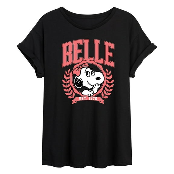 Peanuts - Belle Collegiate - Women's Oversized Graphic T-Shirt