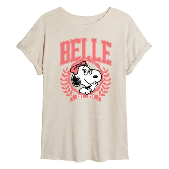 Peanuts - Belle Collegiate - Women's Oversized Graphic T-Shirt