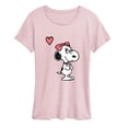 thumbnail image 1 of Peanuts - Belle Heart - Women's Short Sleeve Graphic T-Shirt, 1 of 4