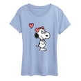 thumbnail image 1 of Peanuts - Belle Heart - Women's Short Sleeve Graphic T-Shirt, 1 of 4