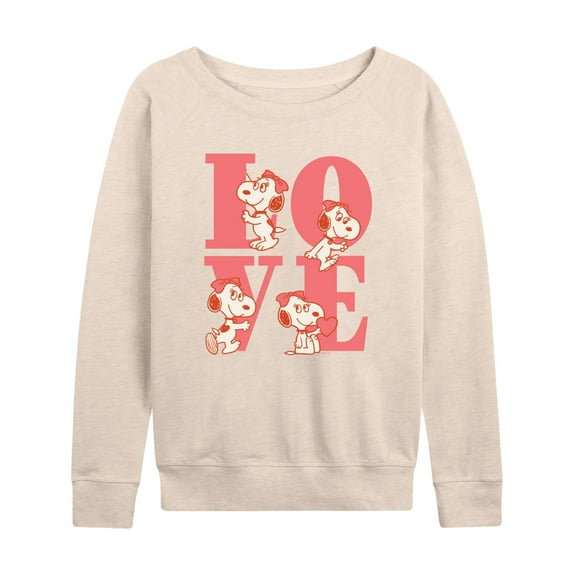 Peanuts - Belle Love - Women's French Terry Pullover Long Sleeve Shirt