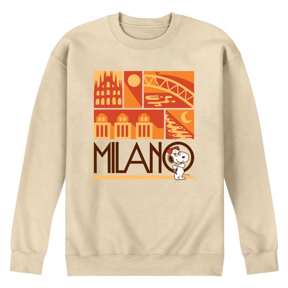 Peanuts - Belle Milano - Men's Long Sleeve Crew Fleece Sweatshirt
