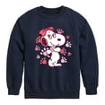 thumbnail image 1 of Peanuts - Belle Multi Color Paw Prints - Toddler And Youth Crewneck Fleece Sweatshirt, 1 of 5