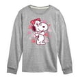 thumbnail image 1 of Peanuts - Belle Multi Color Paw Prints - Toddler And Youth Long Sleeve Graphic T-Shirt, 1 of 5