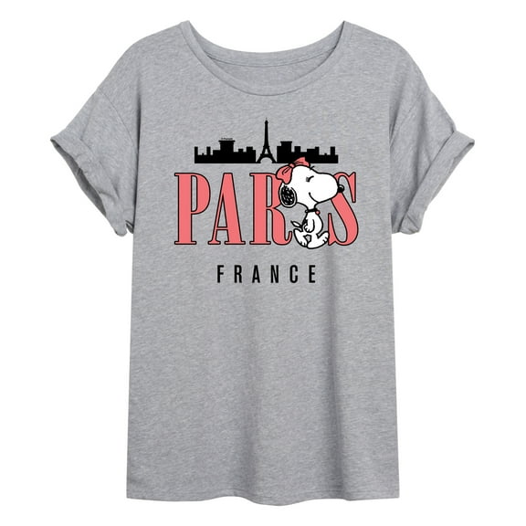 Peanuts - Belle Paris France - Women's Oversized Graphic T-Shirt