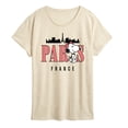 thumbnail image 1 of Peanuts - Belle Paris France - Women's Short Sleeve Graphic T-Shirt, 1 of 6