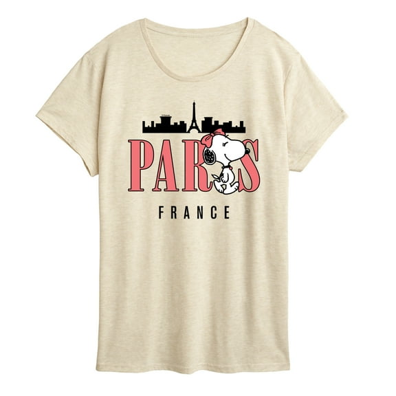 Peanuts - Belle Paris France - Women's Short Sleeve Graphic T-Shirt