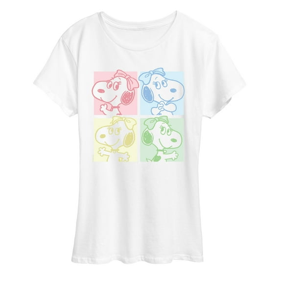Peanuts - Belle Pastel Grid Women's Short Sleeve Graphic T-Shirt