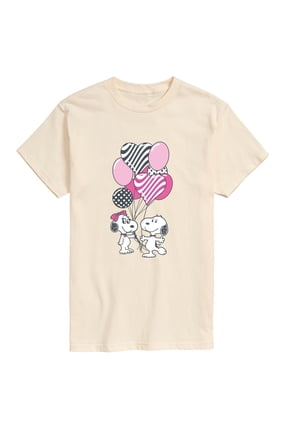- Belle and Snoopy Heart Balloons Short Sleeve Graphic T-Shirt