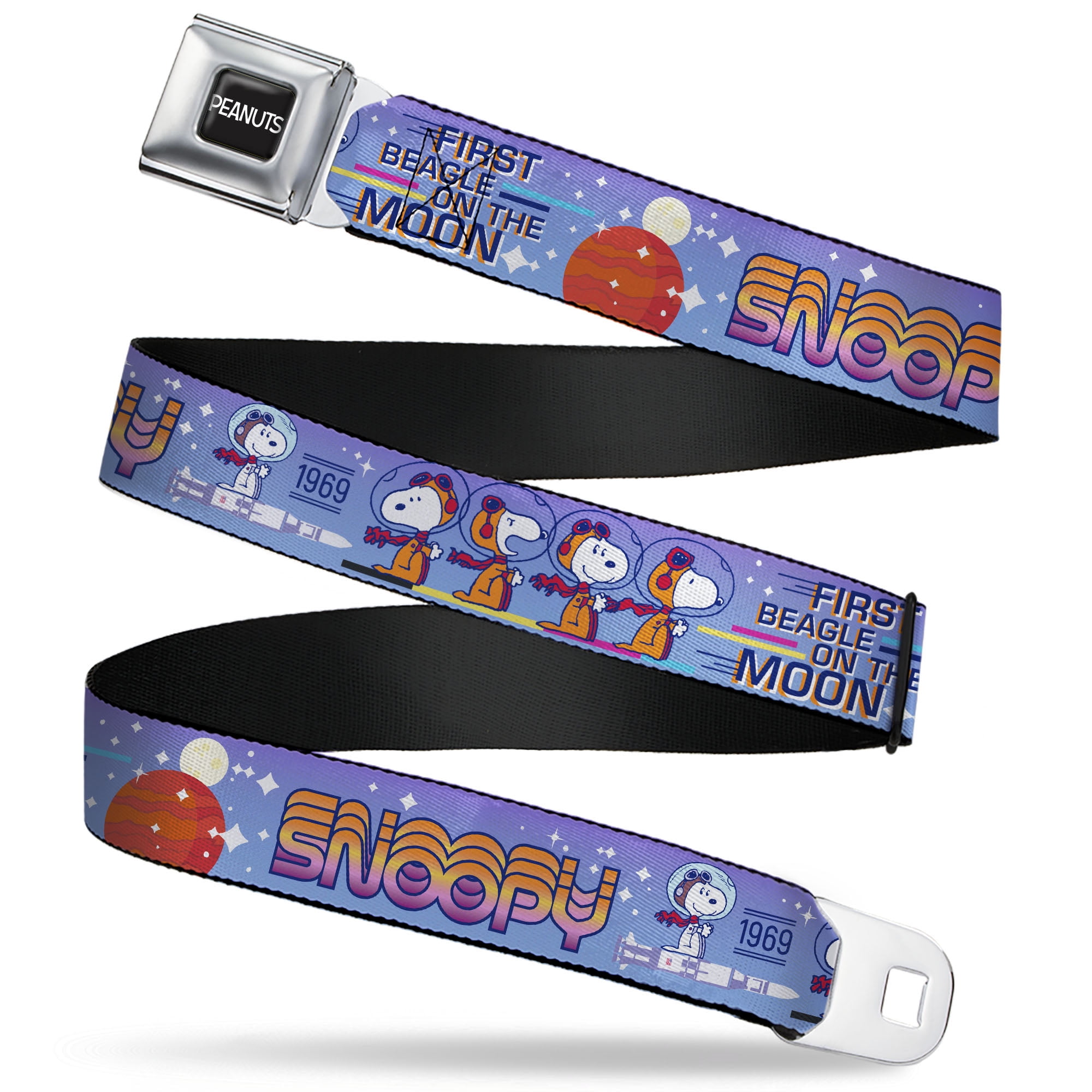 Peanuts Belt, Seatbelt Buckle Belt, Peanuts Astronaut Snoopy Launch ...