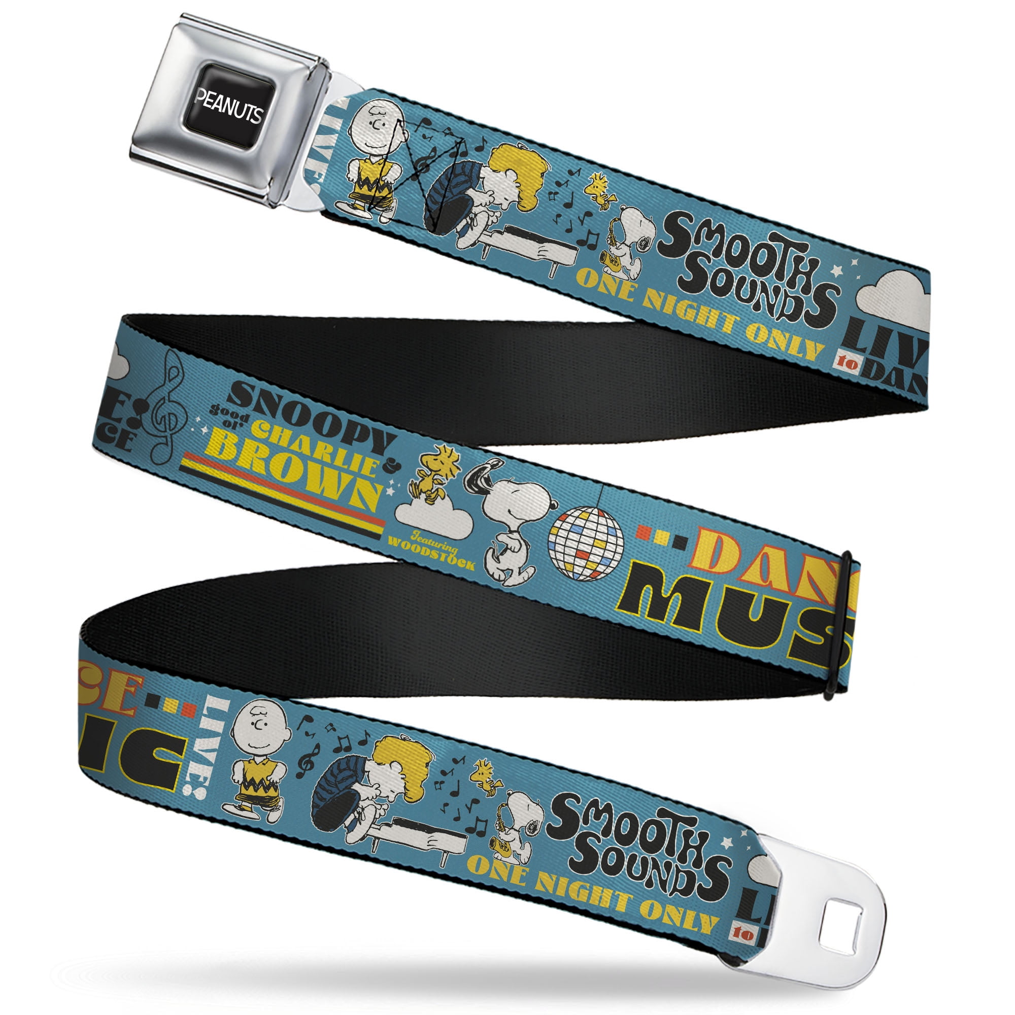 Peanuts Belt, Seatbelt Buckle Belt, Peanuts Gang Dance Music Poses and ...