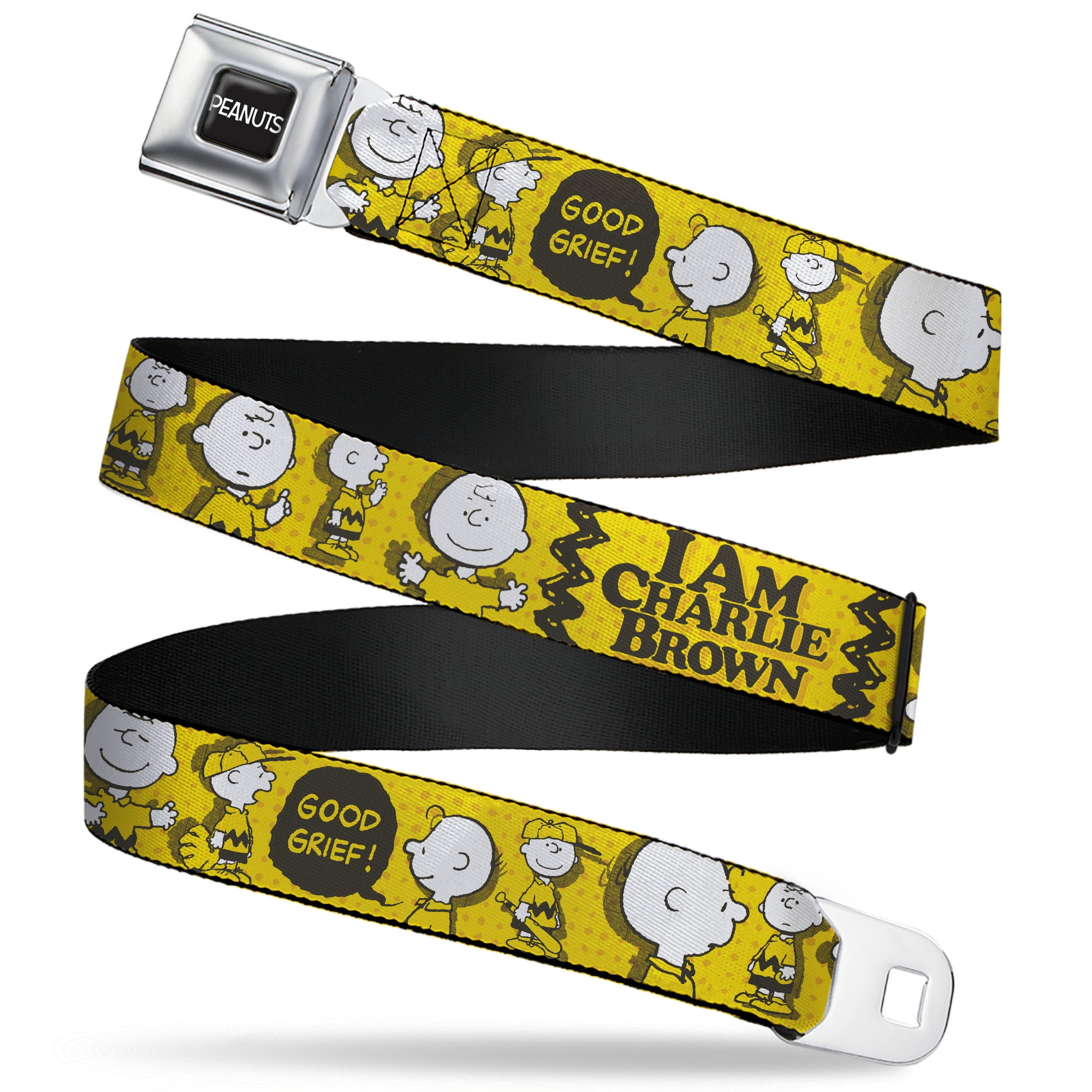 Peanuts Belt, Seatbelt Buckle Belt, Peanuts I Am Charlie Brown Poses ...