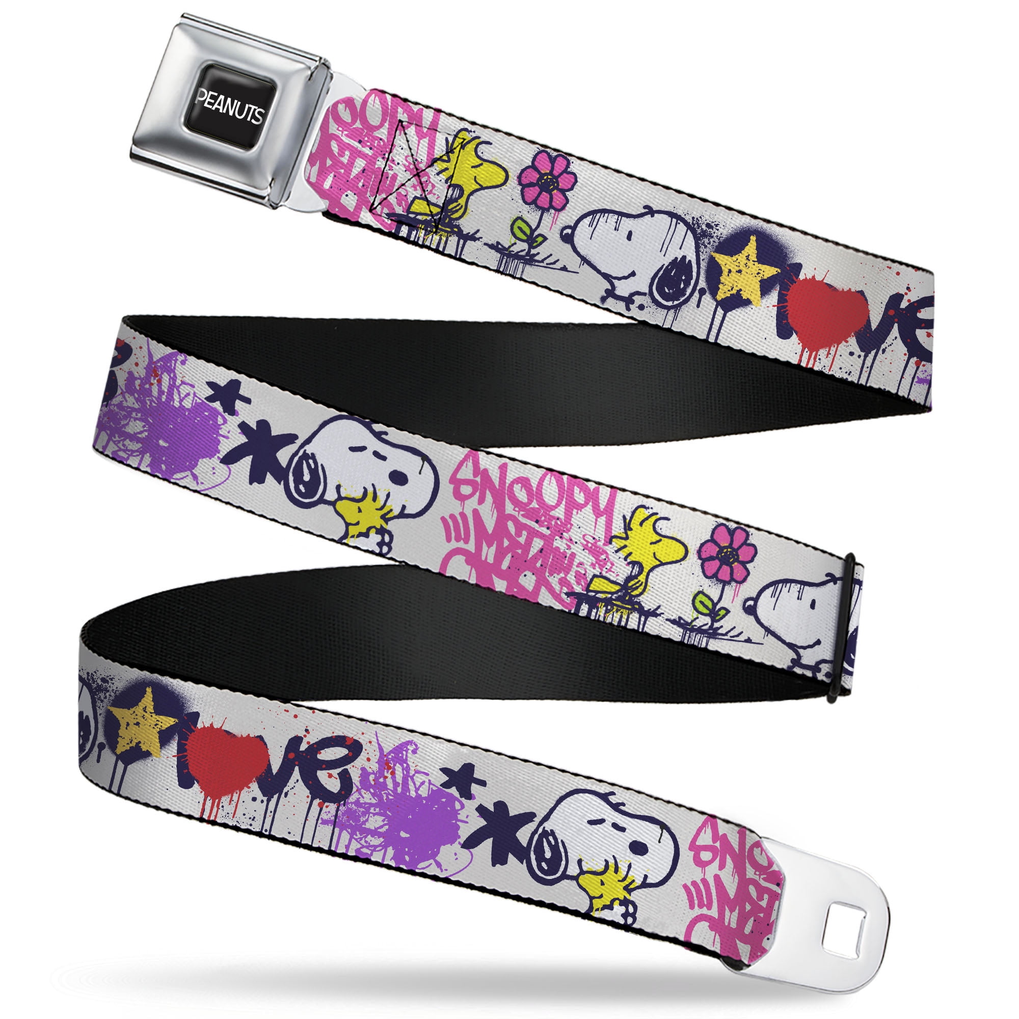 Peanuts Belt, Seatbelt Buckle Belt, Peanuts Snoopy and Woodstock ...