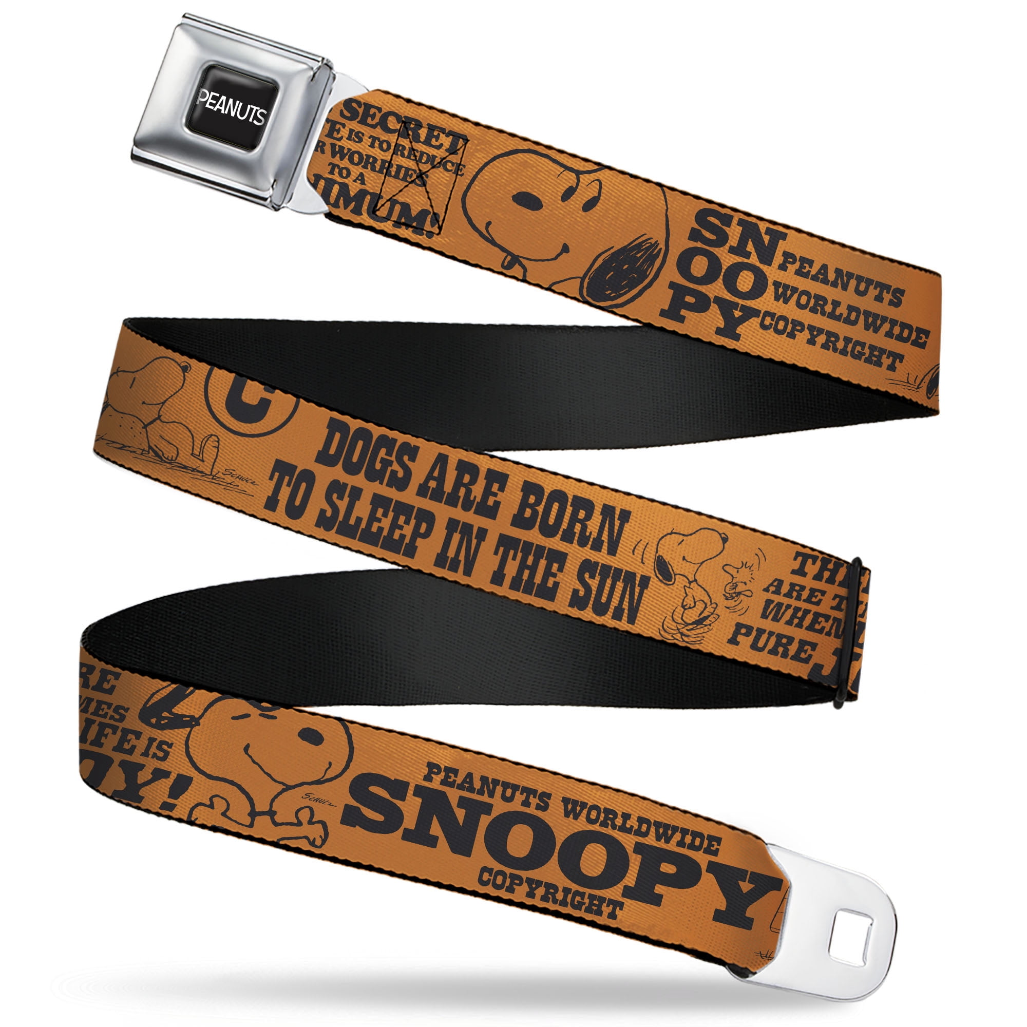 Peanuts Belt, Seatbelt Buckle Belt, Snoopy Poses and Quotes Collage ...