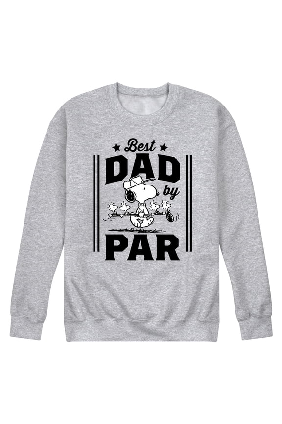- Best Dad By Par - Men's Crew Neck Fleece Pullover