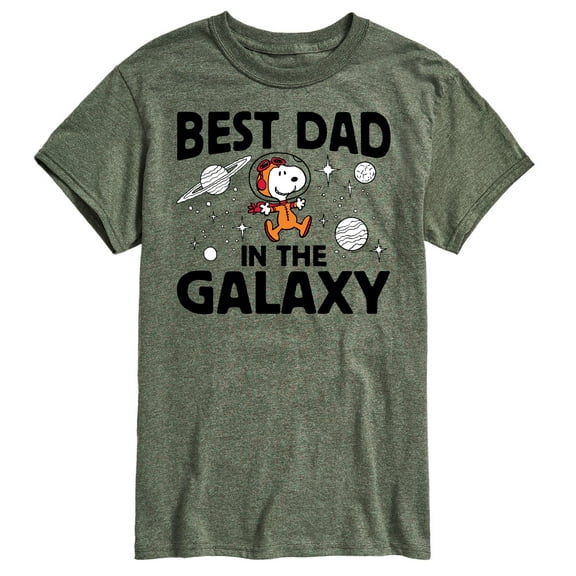 Peanuts - Best Dad In The Galaxy Snoopy - Father's Day Gift - Men's Short Sleeve Graphic T-Shirt
