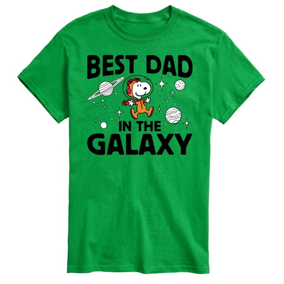 Peanuts - Best Dad In The Galaxy Snoopy - Father's Day Gift - Men's Short Sleeve Graphic T-Shirt