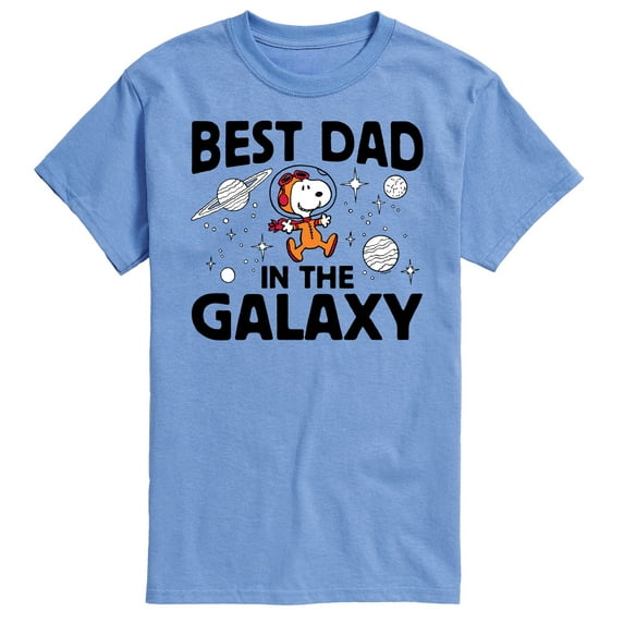 Peanuts - Best Dad In The Galaxy Snoopy - Father's Day Gift - Men's Short Sleeve Graphic T-Shirt