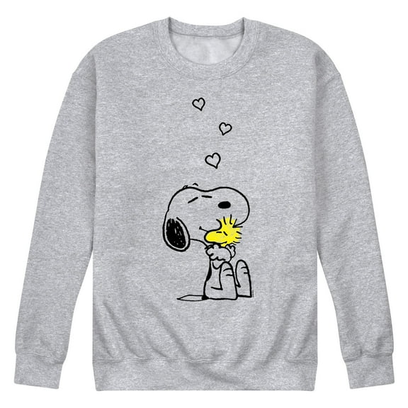 Peanuts - Best of Snoopy And Woodstock - Men's Fleece Crewneck Pullover Sweatshirts