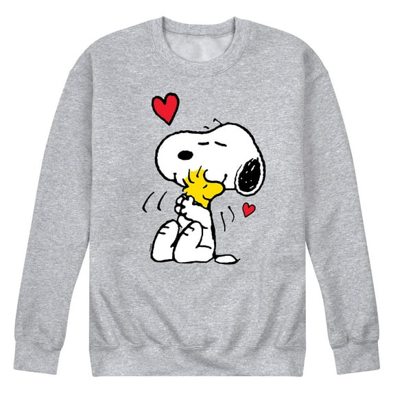 Peanuts - Best of Snoopy And Woodstock - Men's Fleece Crewneck Pullover Sweatshirts