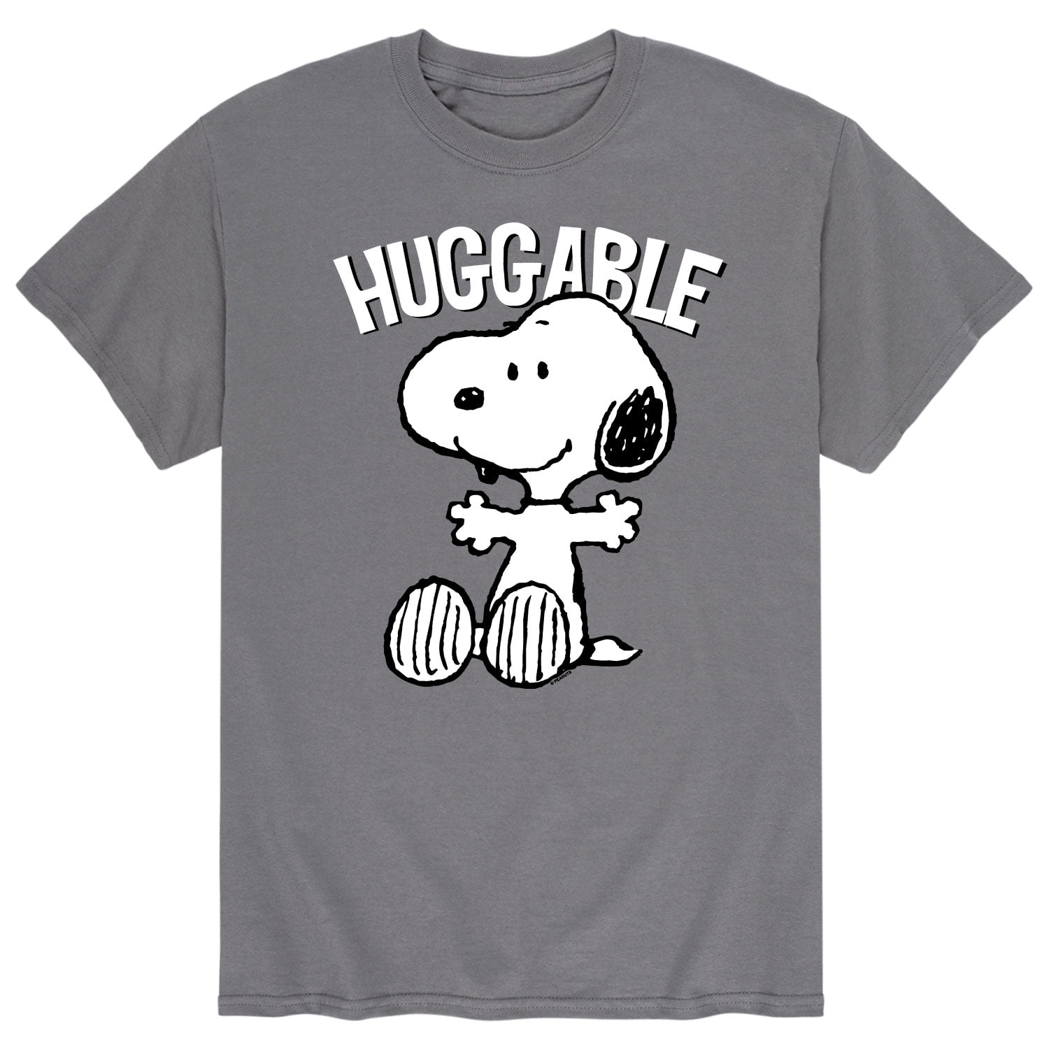 T-shirt Manches Courtes Peanuts Avec Snoopy Et Woodstock - Taille L - Gris - Occasion Très Bon état