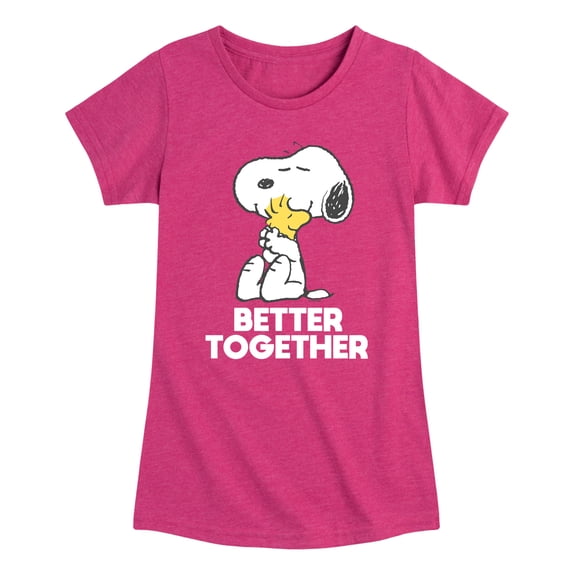 Peanuts - Better Together - Youth Girls Fitted Short Sleeve T-Shirt