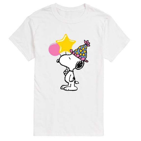 Peanuts - Birthday Balloon Snoopy Men's Short Sleeve Graphic T-Shirt