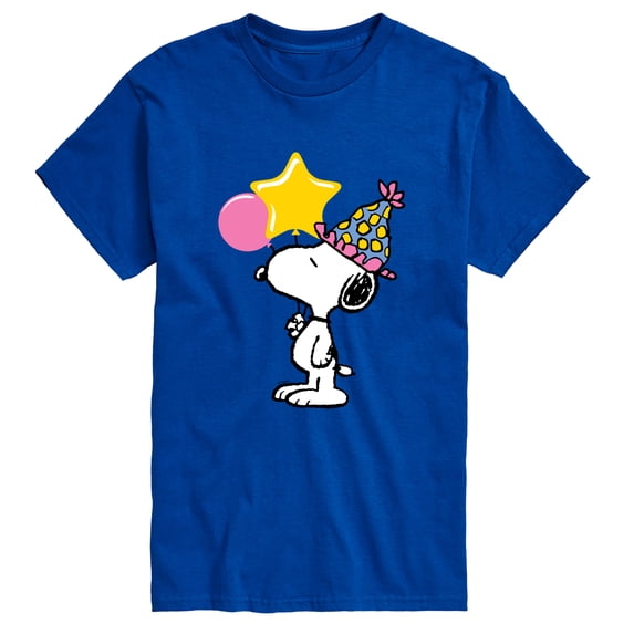 Peanuts - Birthday Balloon Snoopy Men's Short Sleeve Graphic T-Shirt