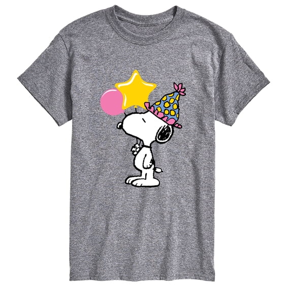 Peanuts - Birthday Balloon Snoopy Men's Short Sleeve Graphic T-Shirt