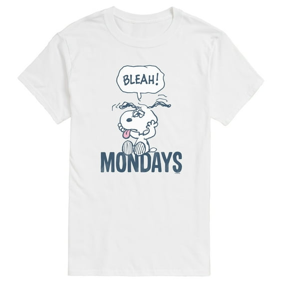 Peanuts - Bleah Mondays Snoopy - Men's Short Sleeve Graphic T-Shirt