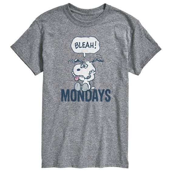 Peanuts - Bleah Mondays Snoopy - Men's Short Sleeve Graphic T-Shirt