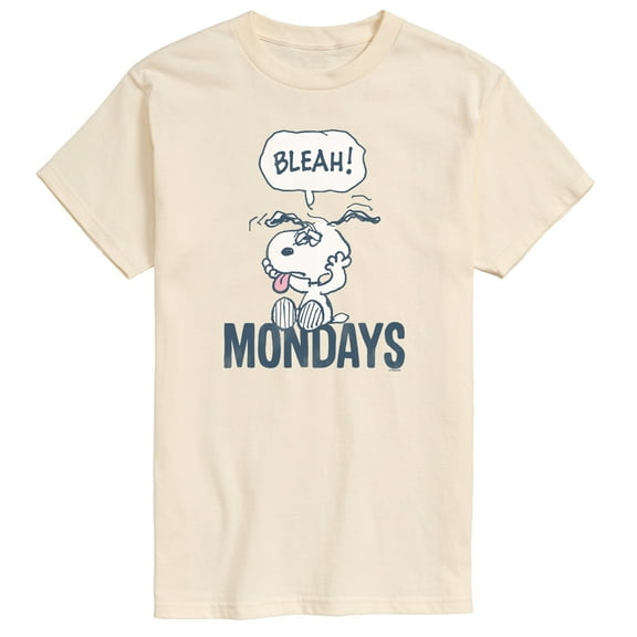 Peanuts - Bleah Mondays Snoopy - Men's Short Sleeve Graphic T-Shirt